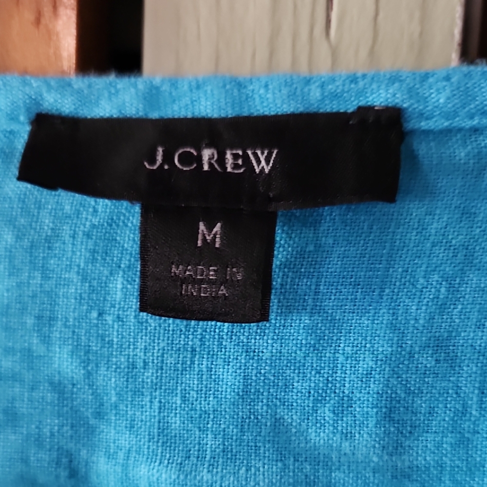 J Crew Embroidered Blue Women's Top - Picture 3 of 7